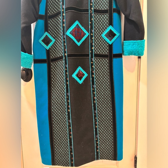 Coloratura Vintage Mystical Whimsical Wool Trench Coat Small Medium - Picture 7 of 10